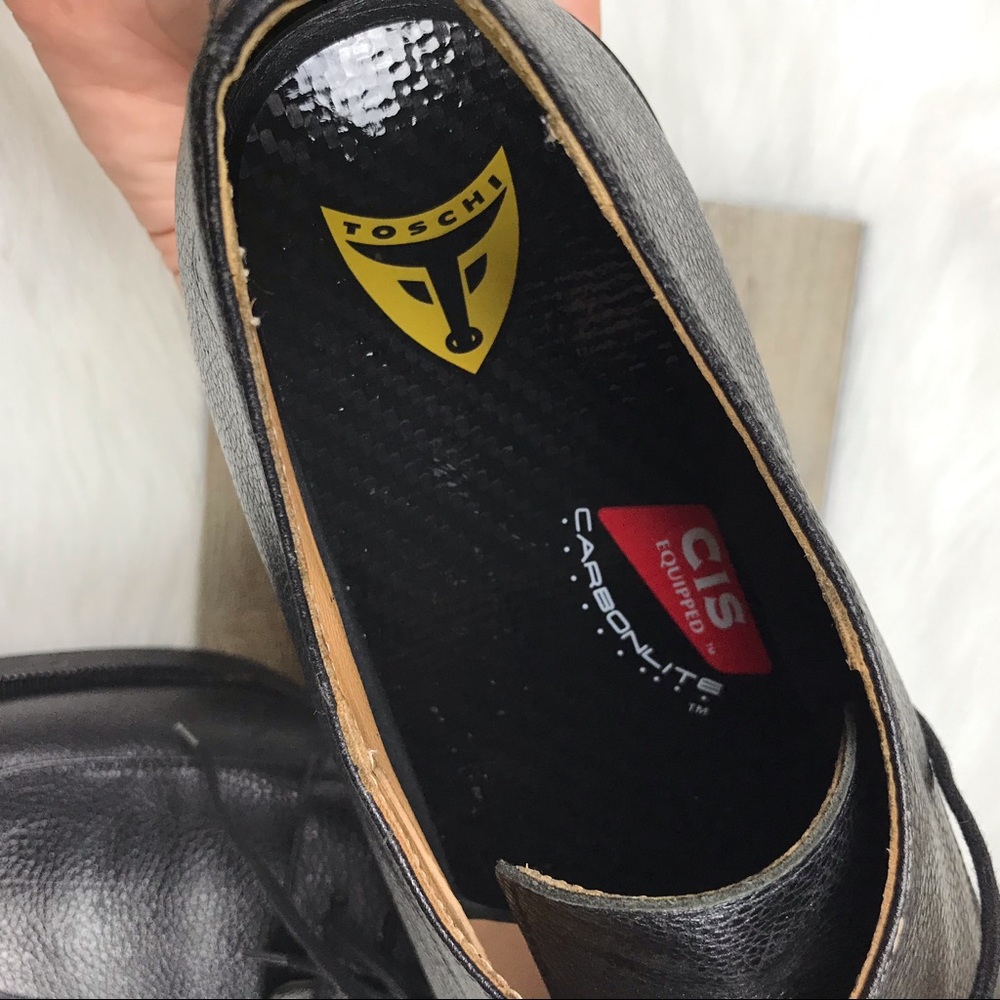Michael Toschi Calaveras Split Toe Derby Black Pebble Leather Oxford Shoes 13 - Picture 3 of 15